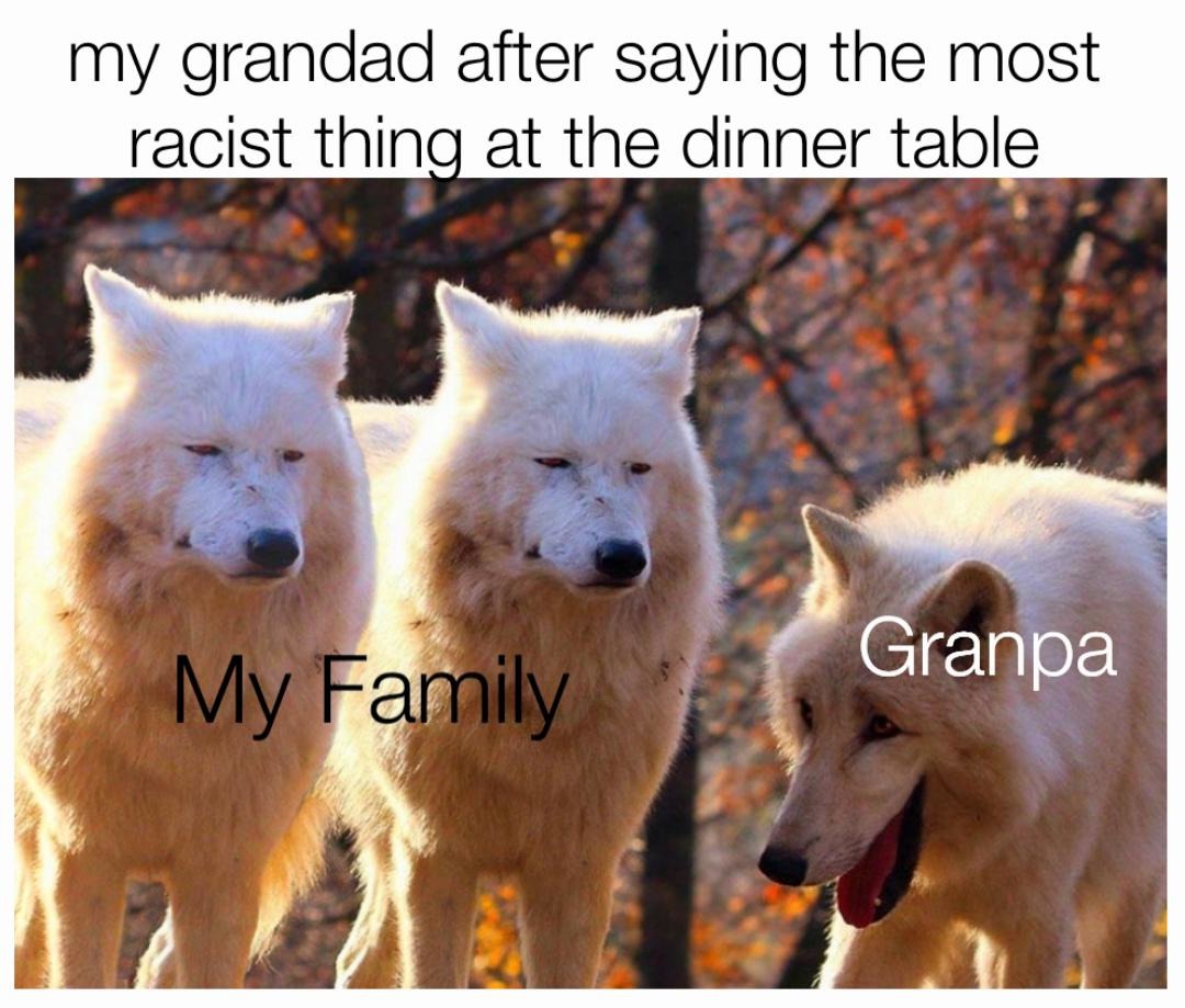 Granpa during Thanksgiving - meme