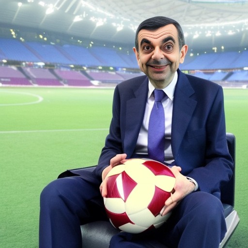 Mr Bean in Qatar at the Lusail Stadium - meme