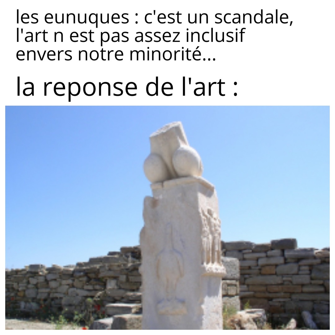 Mais a votre avis, il leurs manquer plutot les pierres ou l'baton ? - meme
