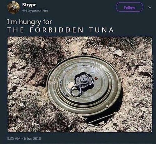 Tuna forbidding - meme