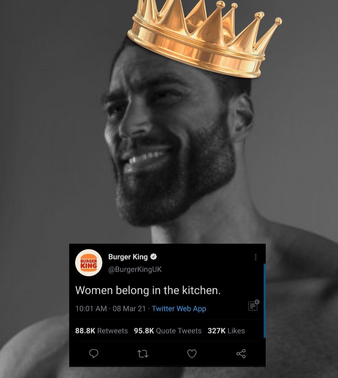 When the king is based! - meme