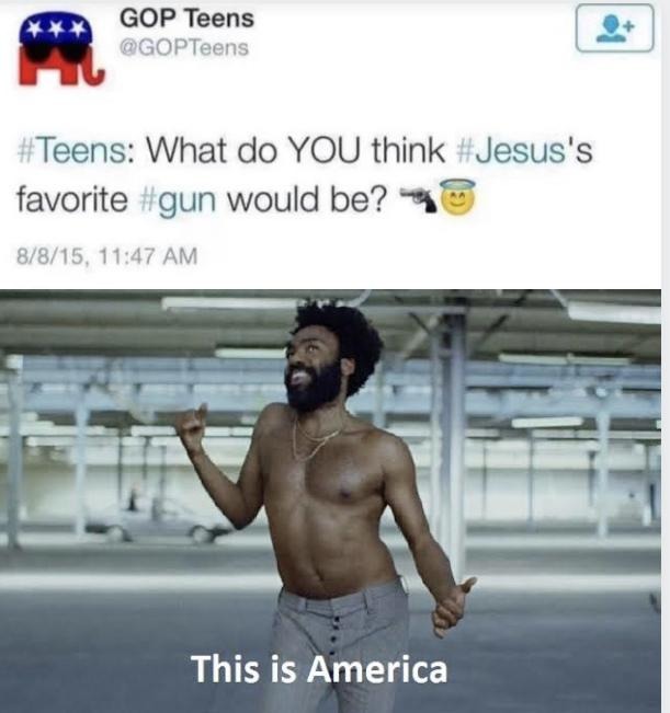 What do you think Jesus's favorite gun would be? - meme