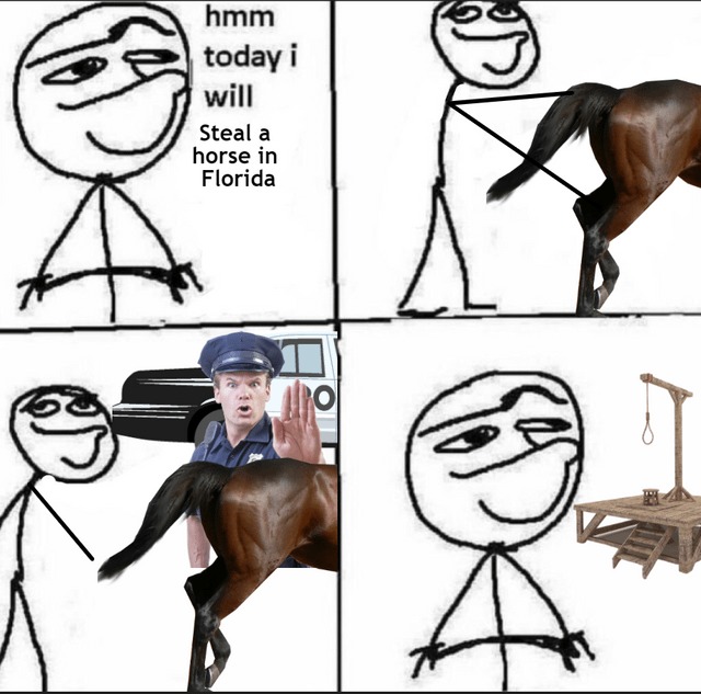 Steal a horse in Florida - meme