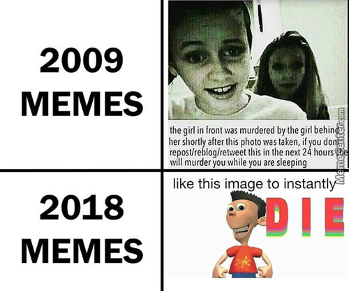 Then and now - meme