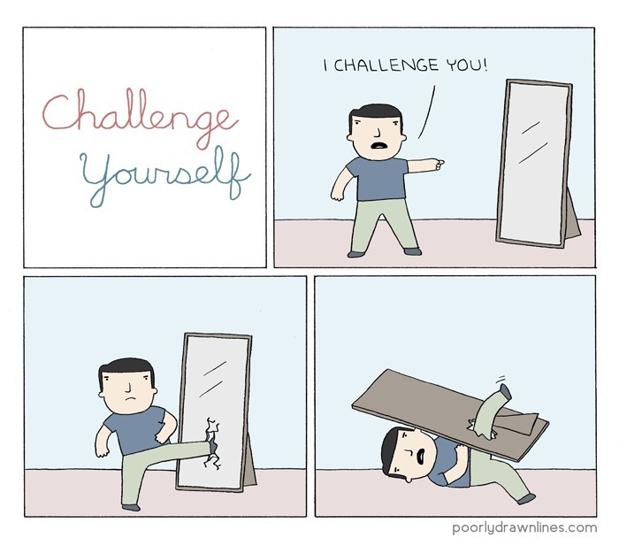 Challenge the challenged - meme