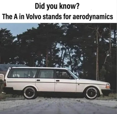 Volvo aerodynamics - meme