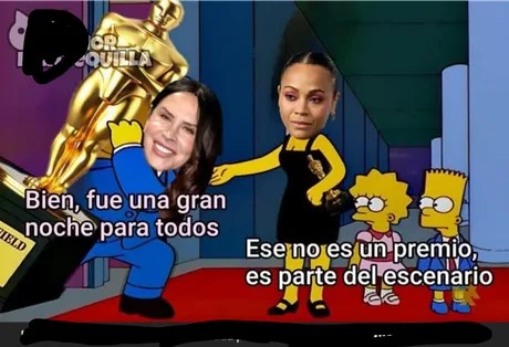 Emilia perez perdiendo los Oscars - meme