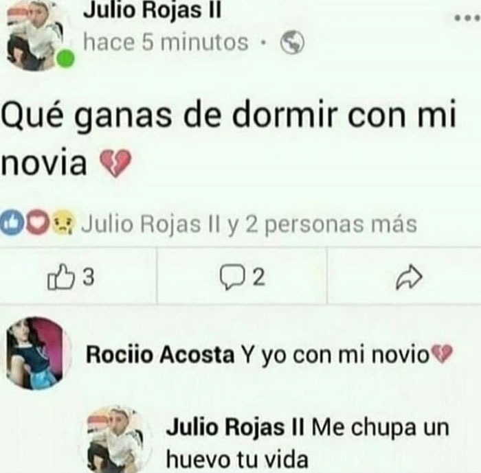 El pana solo quería dormir con su novia y terminó recibiendo odio gratis - meme