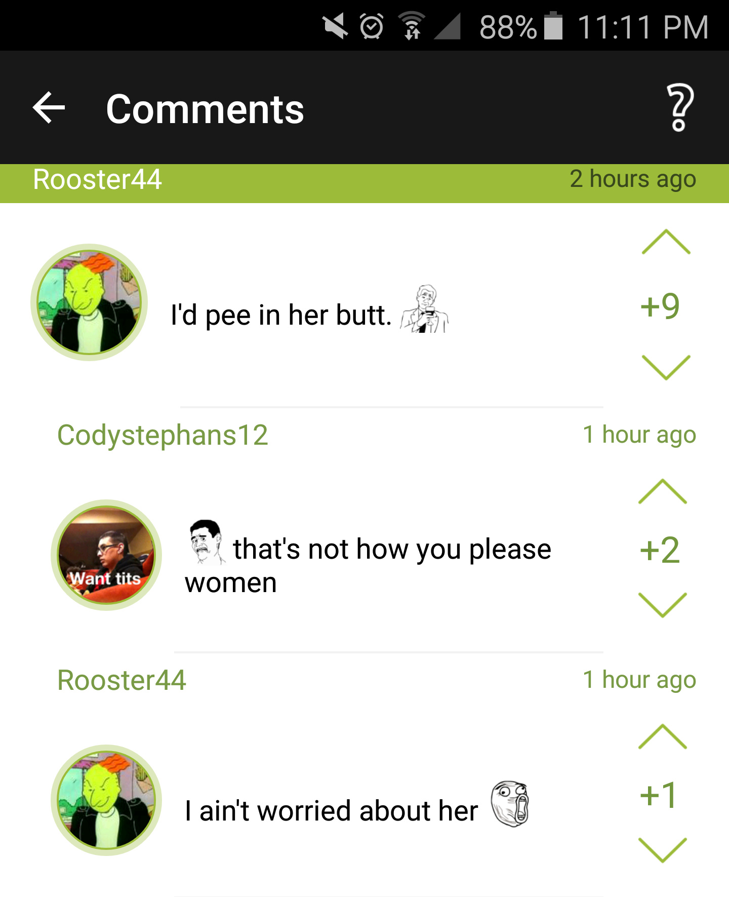 I'd pee in fifth comments butt - meme