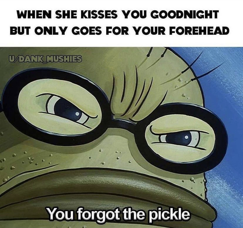 always forgets the pickle - meme