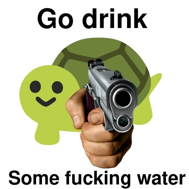 Remember to drink water - meme