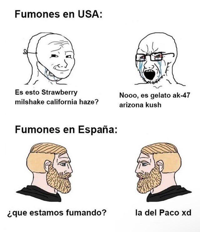 Fumetas en USA vs en España - meme
