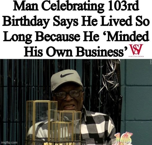 Celebrating 103rd birthday - meme