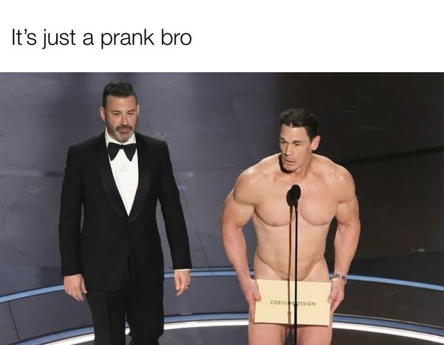 John Cena nude at the Oscars - meme