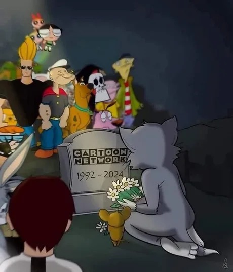 La muerte de cartoon network en 2024 - meme