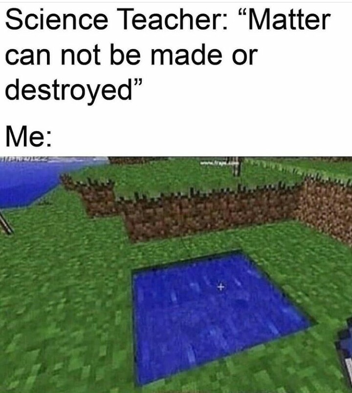 Minecraft is the only solution - meme