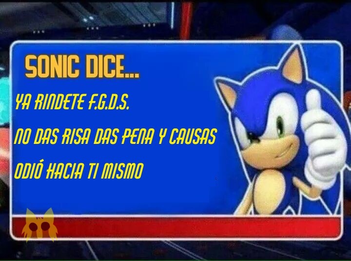 Hasta Sonic se lo dice - meme