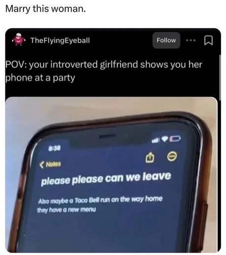Introverted girlfriend - meme