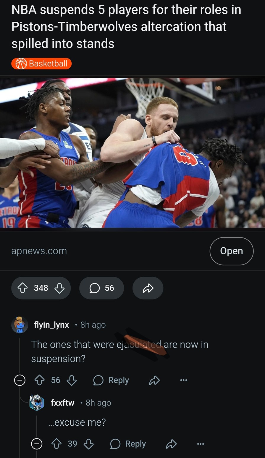 NBA: suspends players and our brain cells with that headline - meme