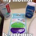 only toothpaste in the house...