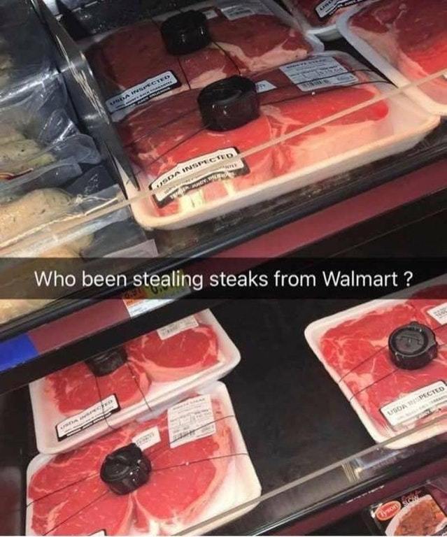 That's a high steaks thief - meme
