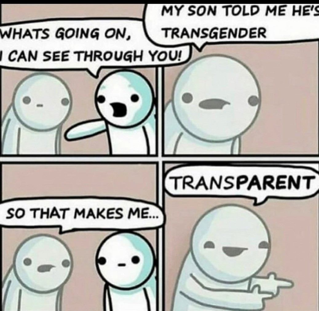 True mean of transparent - meme
