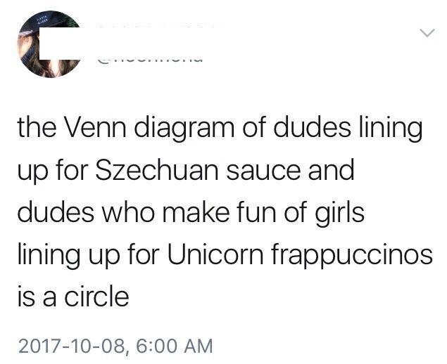 I'm actually curious what a unicorn Frappuccino tastes like - meme