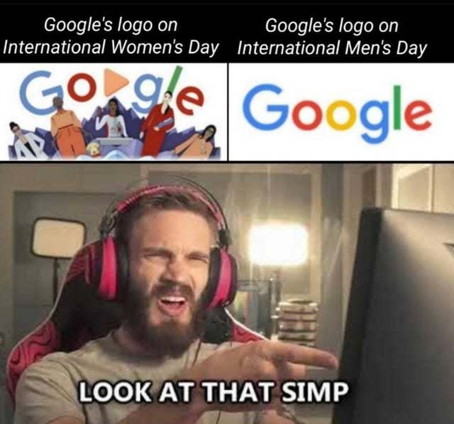 Google is a simp - meme