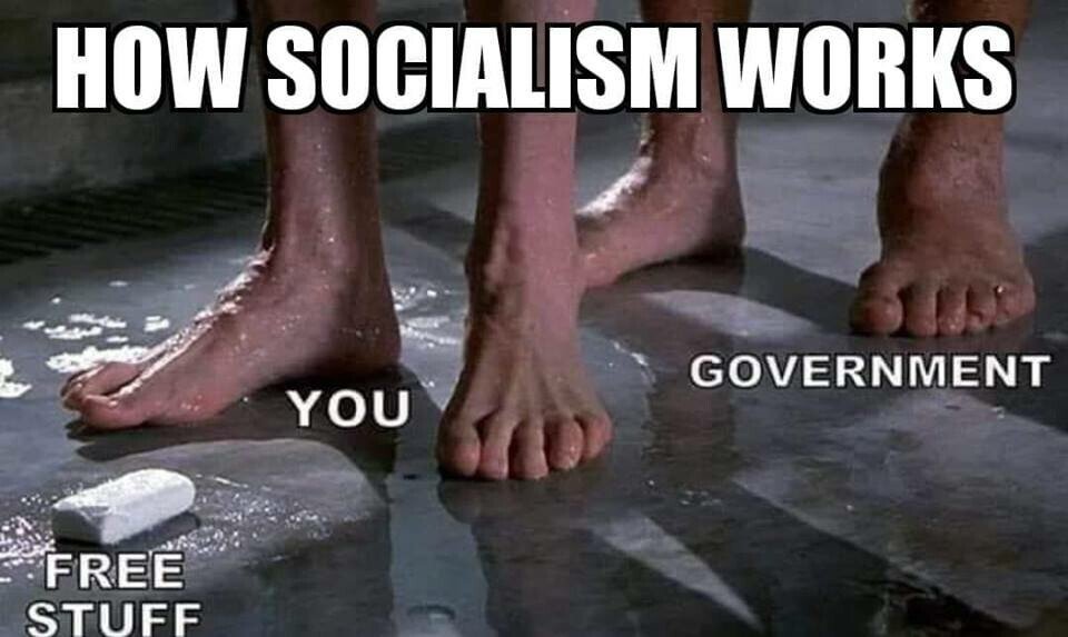 Socialists want everything you have except your job - meme