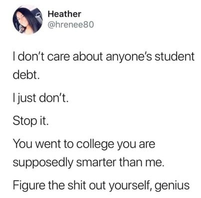 I have student loan debt and still agree - meme