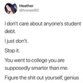 I have student loan debt and still agree