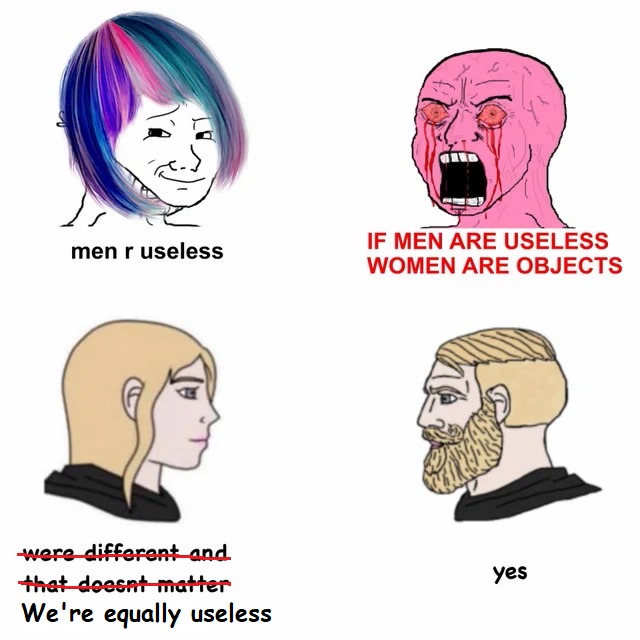 Equally useless - meme