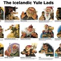 Here are the yule lands and what night they arrive and what they do