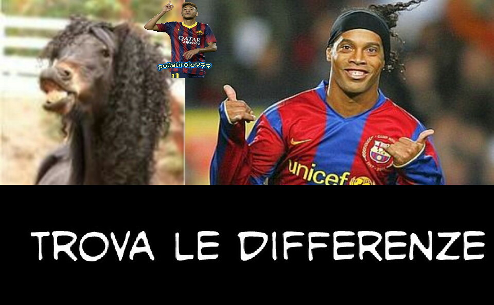 Ronaldinho é un cavallo. Ci stanno soltanto facendo credere che é un calciatore... cito dogeon - meme