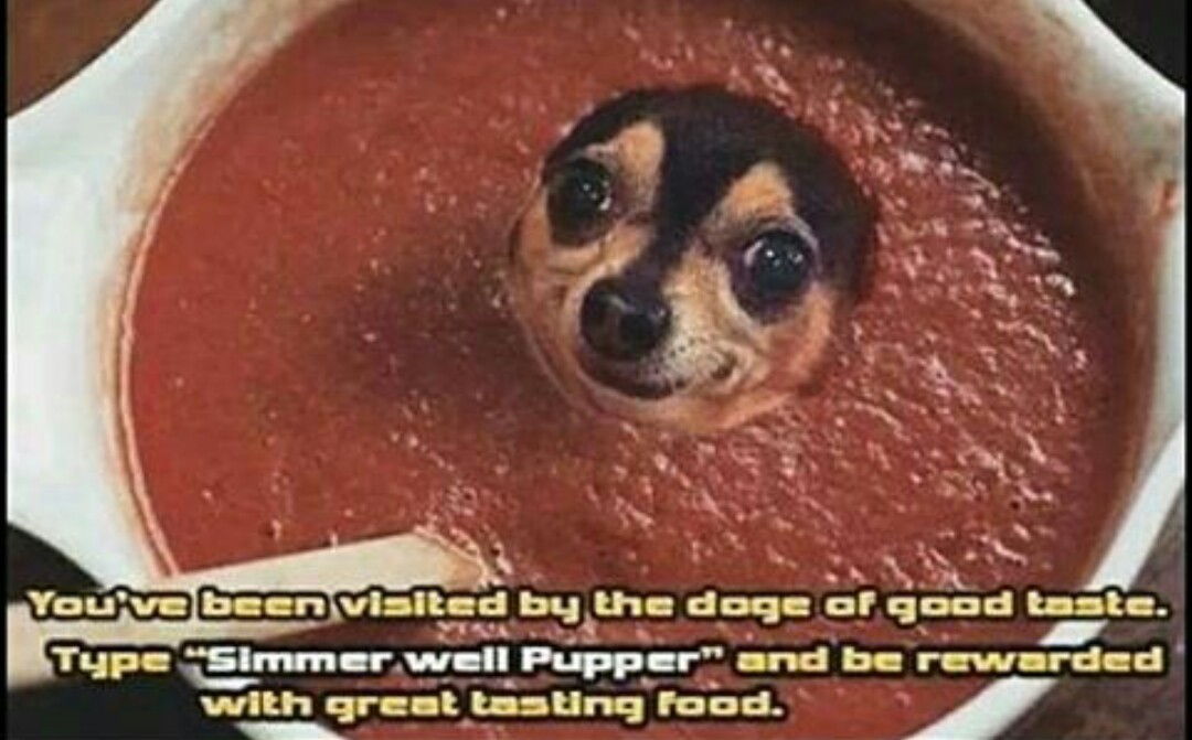 Simmer well Pupper - meme