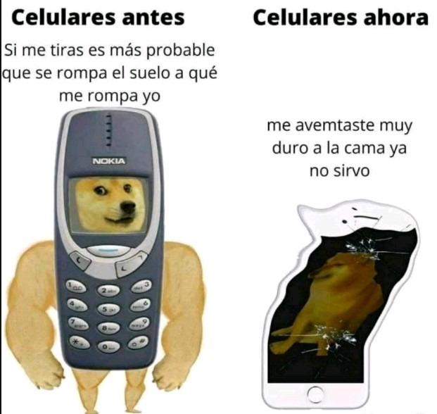 Evolusion de telefono - meme
