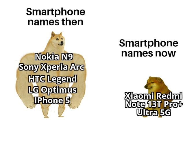 Smartphone names - meme