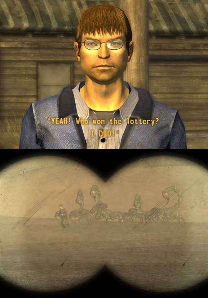 Patrolling the Mojave makes you wish for a nuclear winter. - meme