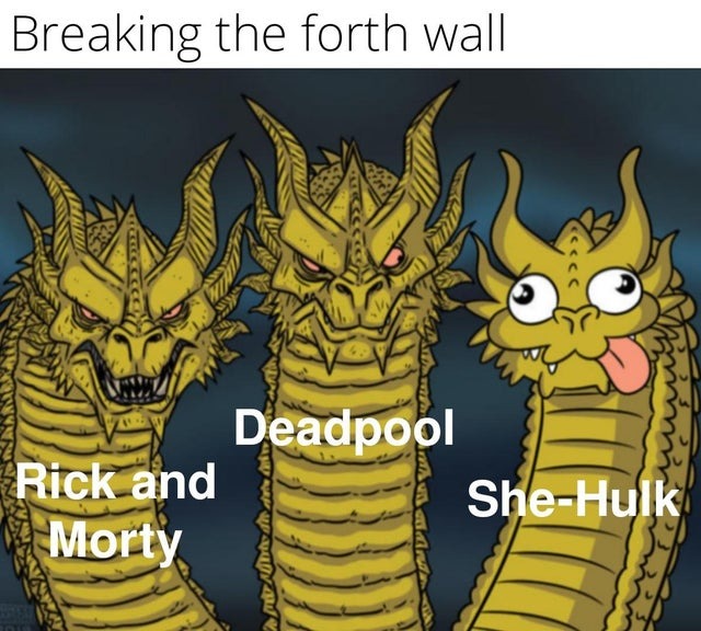 She Hulk breaking the forth wall is lame - meme