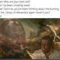 Funny library of Alexandria meme