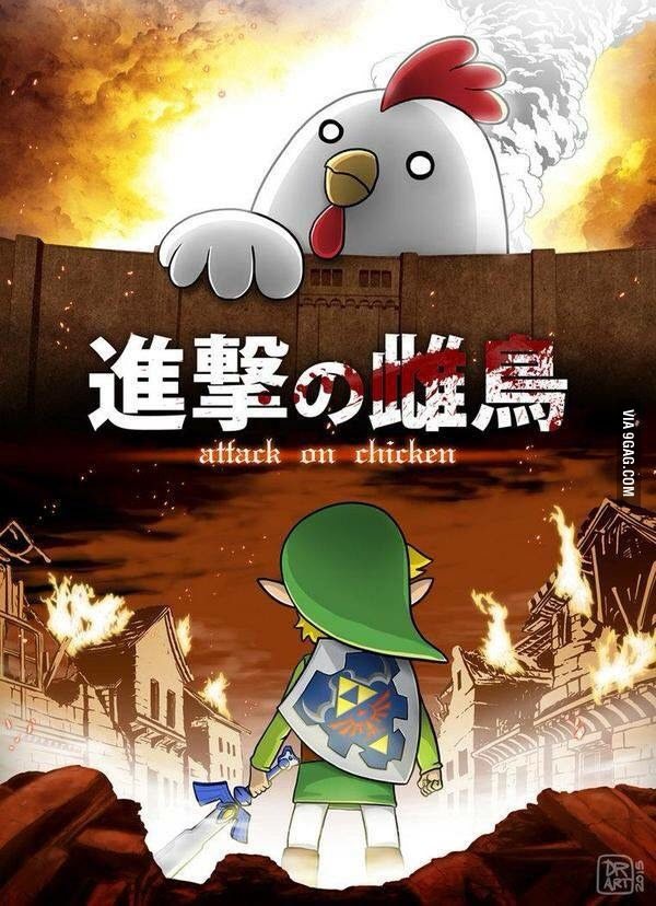 Attack on the chicken - meme