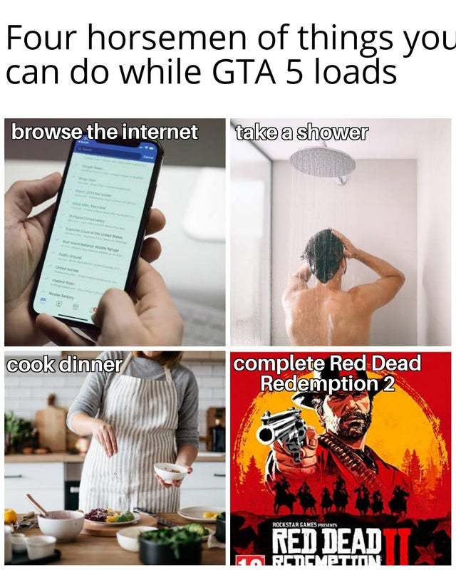What to do while GTA V loads - meme