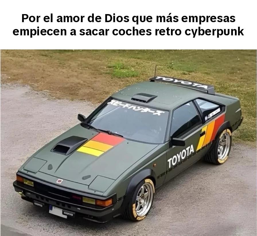 cyberpunk retro en los coches o nada - meme