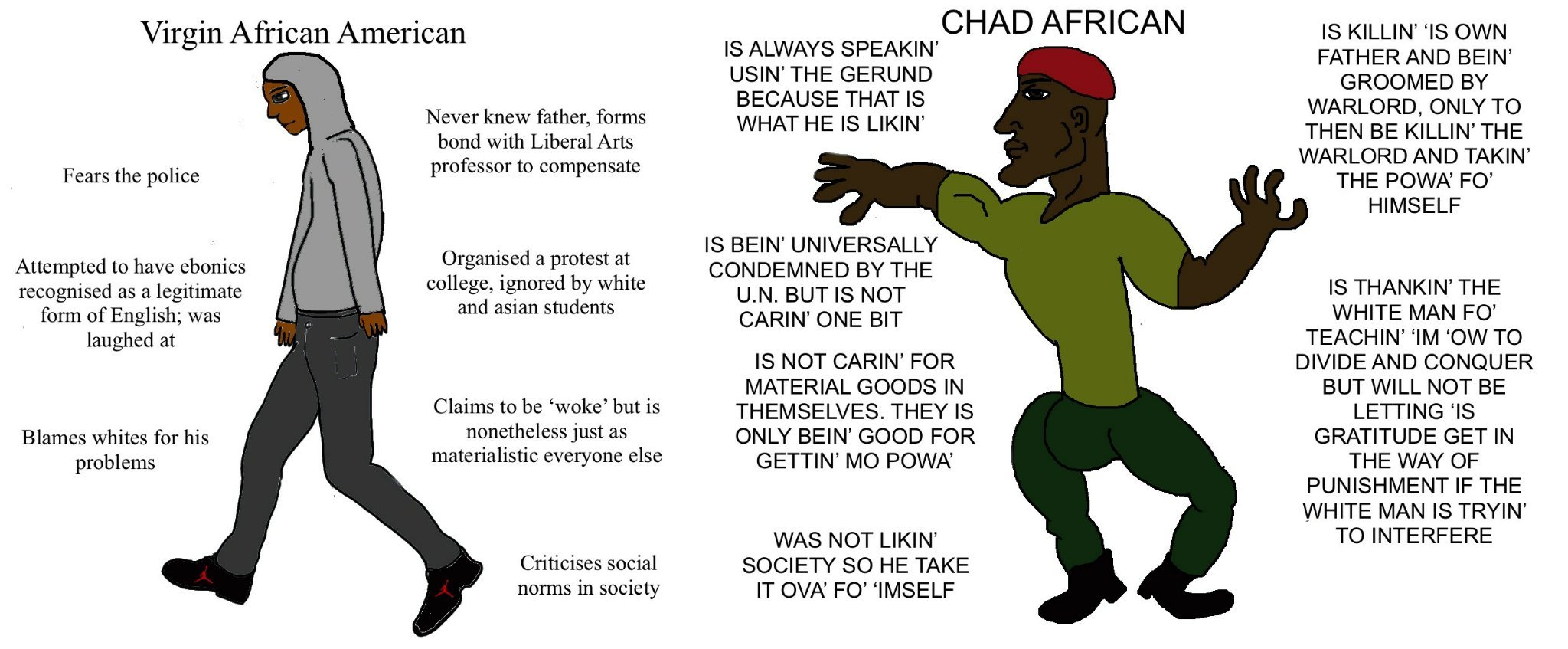 Classic Virgin vs Chad - meme