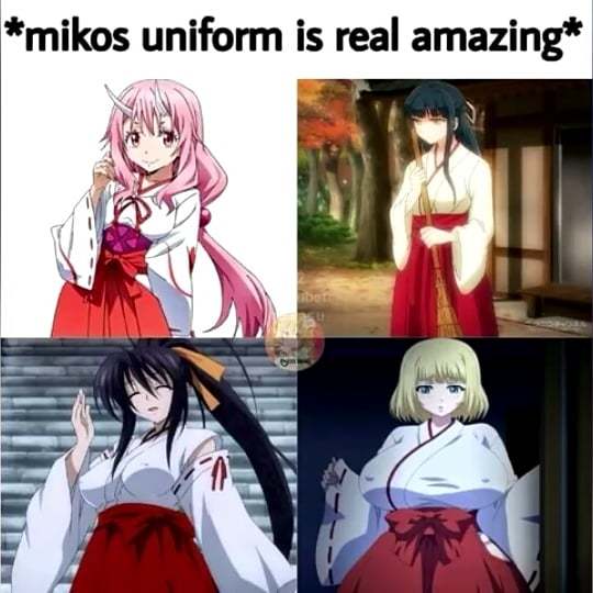Les uniformes miko sont vraiment incroyable - meme