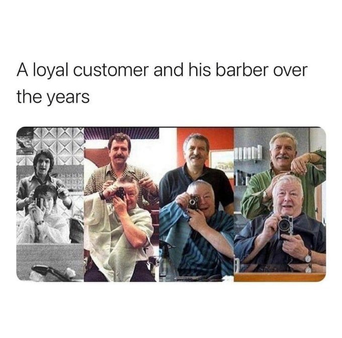 Good barbers are man's second best friend. - meme