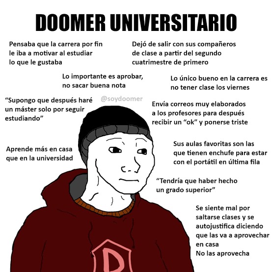 Doomer universitario - meme