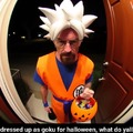 Dressed up as Goku for Halloween