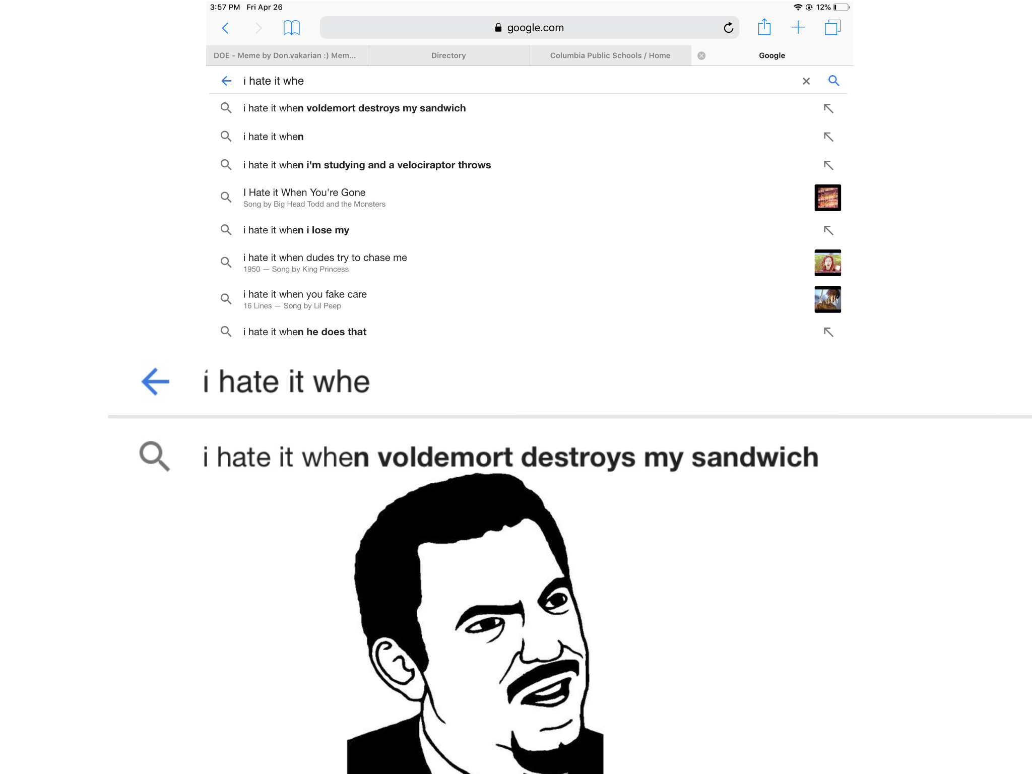 Excuse me, that was my sandwich sir - meme