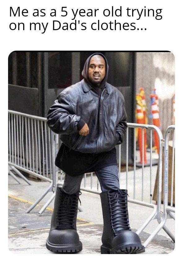 kanye big boots - meme